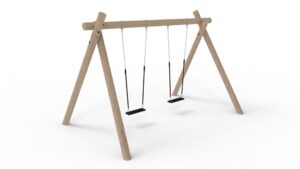 A-frame Swing with 2 Safety Seats