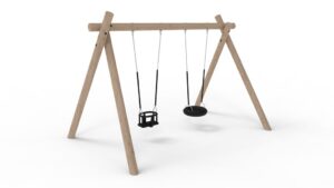 A-frame Swing with Tire Seat and Baby Seat