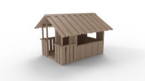 Asterix long house with window and floor