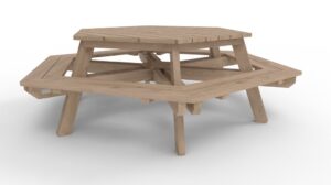 6-edge bench table