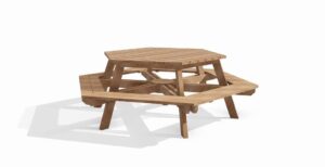 6-kantet bænkebord