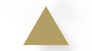 HDPE trekantet solsejl, 3,6×3,6×3,6 m